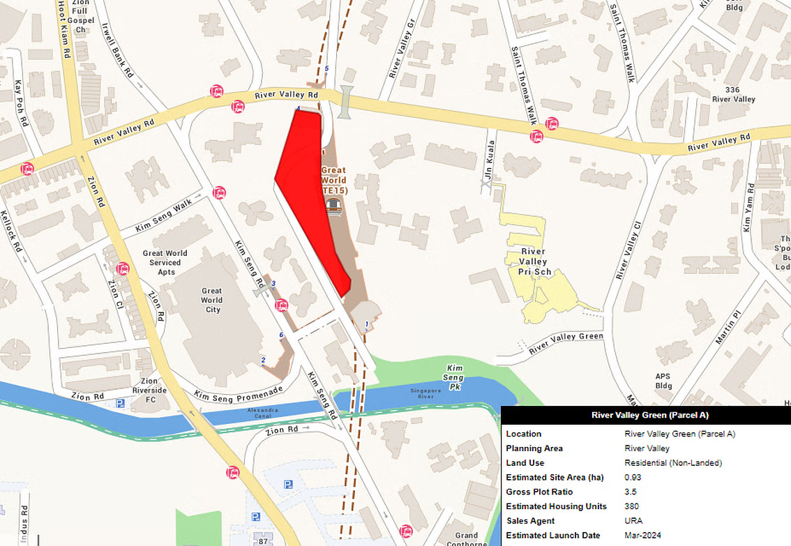 River Valley Green Residences with the land parcel